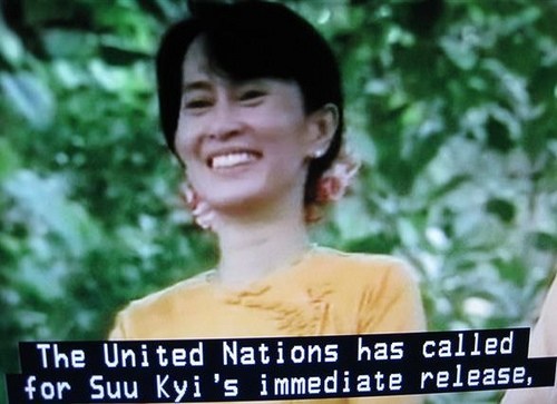 Suu Kyi of Burma Smiling