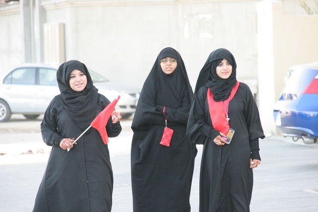 Bahrain Protesters in Hijab
