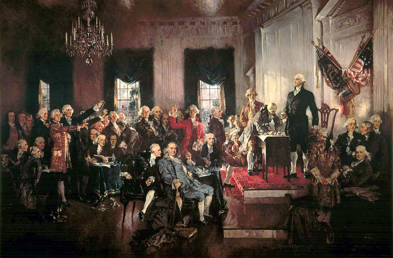 Scene at the Signing of the US Constitution