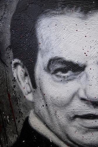 Tunisia Ben Ali Painting Dark Upclose