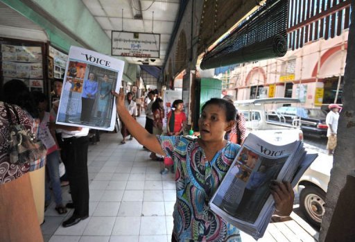 Burma Woman Burma Officially Ends Media Censorship