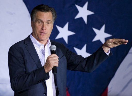 Romney Speaking w Microphone