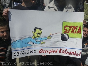 Syria Assad Cartoon Light Bomb Syria