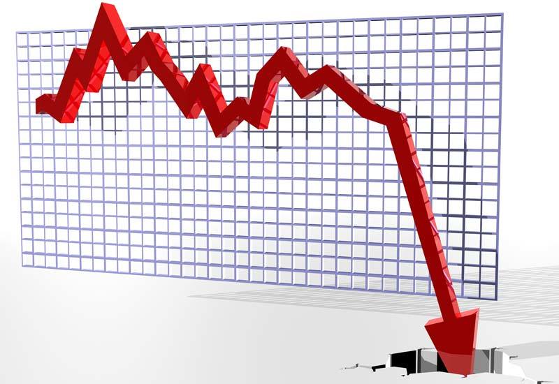 Stock Crash Down Graph