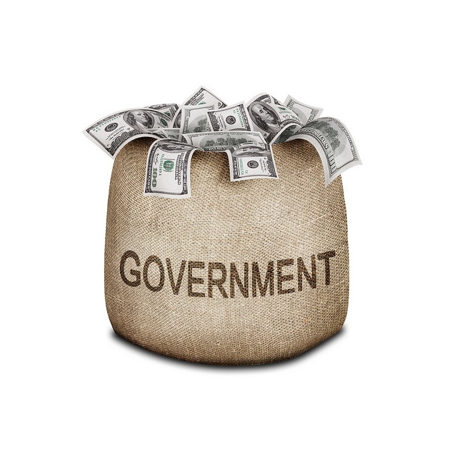 US Sack of Hundred Bills w Government