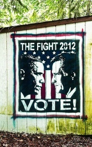 Obama v Romney Fight 2012 Poster
