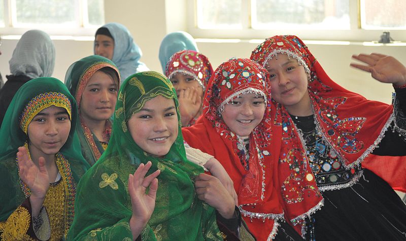Young girls Ghazni City Pakistan Hazara Community