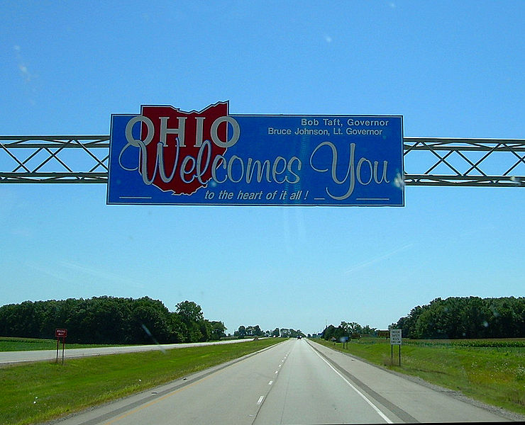 Ohio Welcomes You Sign w Governer Taft