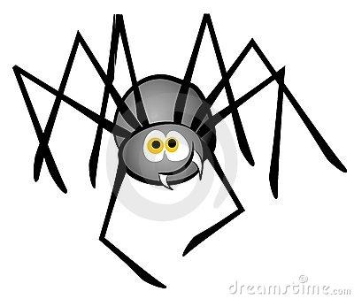 Cartoon Spider White Background