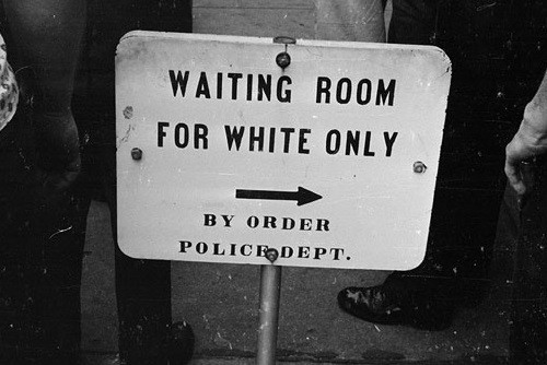voting rights act white only sign police