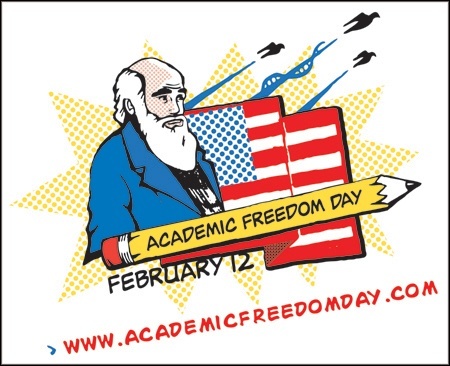 Assault on academic freedom day sign darwin
