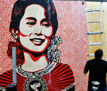 Aung Suu Kyi Burma Art