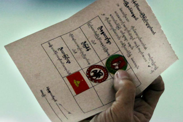 Burma Voting Methods Referendum Ballot