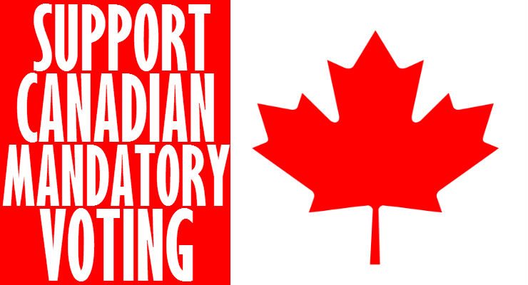 Canada Mandatory Voting With Flag
