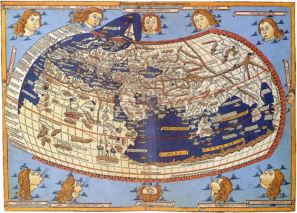 A map created in 1482 from rediscovered Greek manuscripts of Ptolemy's 2nd-century 'Geography'