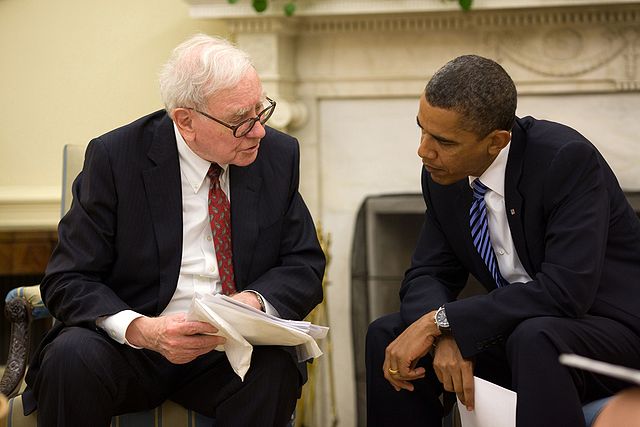Warren Buffett Billionaire w Obama