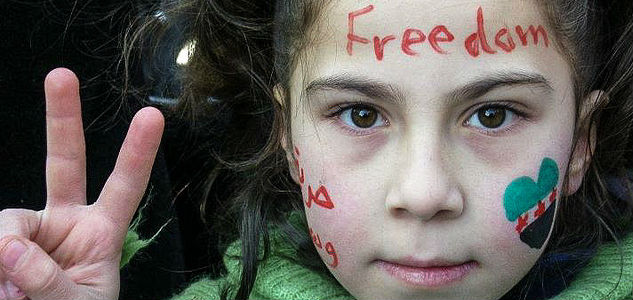Syria Kid Freedom Face Paint Colors Peace Violence Targets Syria Civilians