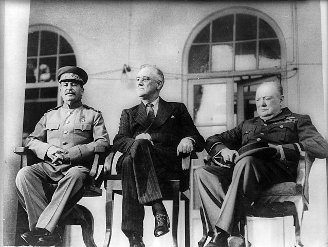 Big Three: Stalin, President Franklin D. Roosevelt, and Winston Churchill
