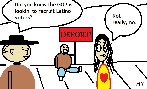 DemCartoon - gop and latino voters Cartoon Series on Government