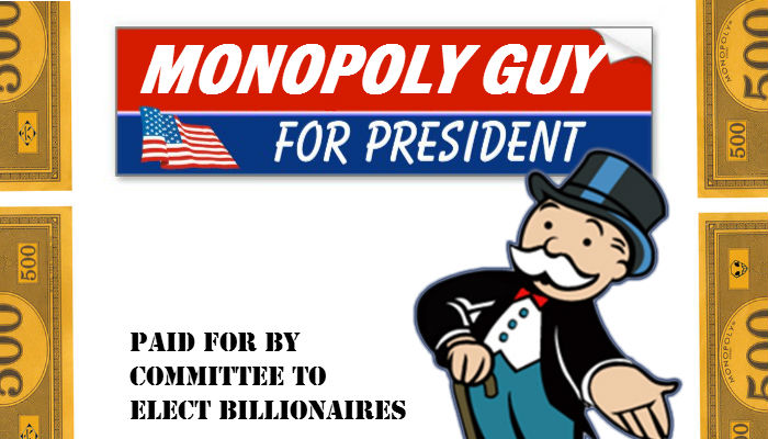 Wisconsin Election Ad For PResident Monopoly Guy