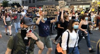 Protest Land N.Y.C.: High-Level Excitement