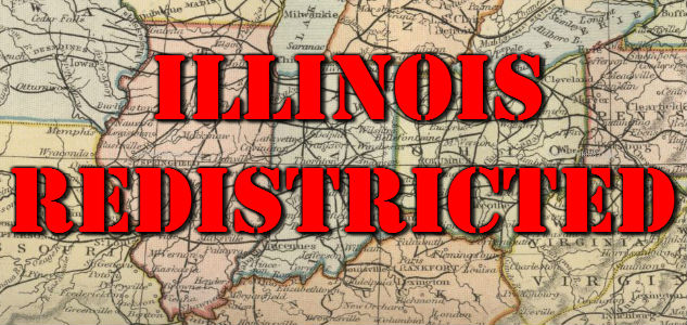 Illinois Redistricting Map Stencil Font