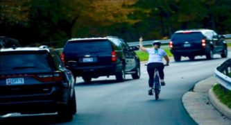 Cyclist Who Flipped Off Trump's Motorcade Runs For Office