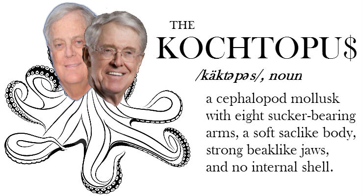 Koch brothers in Canada followed by trademark political activism