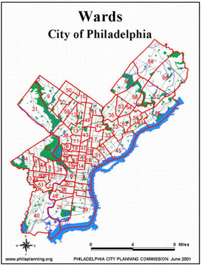 Map ward leaders in Philadelphia city committee