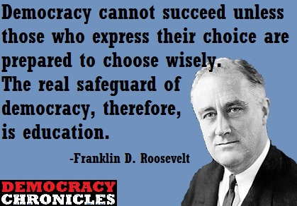 FDR education adjuncts Democracy Meme Graphic Series
