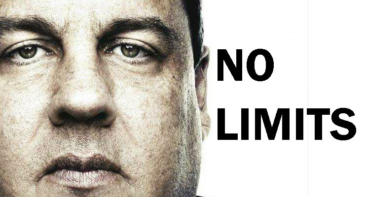 Supporting no limits on political spending Chris Christie NJ Governor transparency