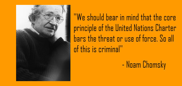 Novelist Noam Chomsky denounces Syria War