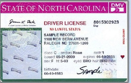 North Carolina Voter ID Bill license