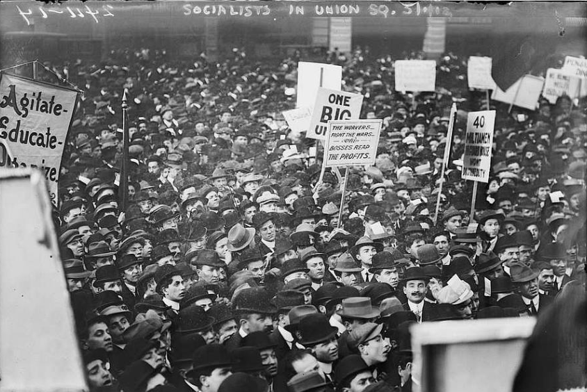 Socialist protest in Union Square, NYC on May 1st, 1912 - Library of Congress