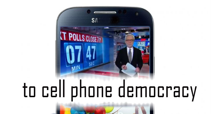 Social media-based cell phone democracy