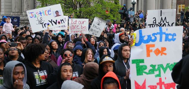 Crackdown on Dissent Trayvon Protest