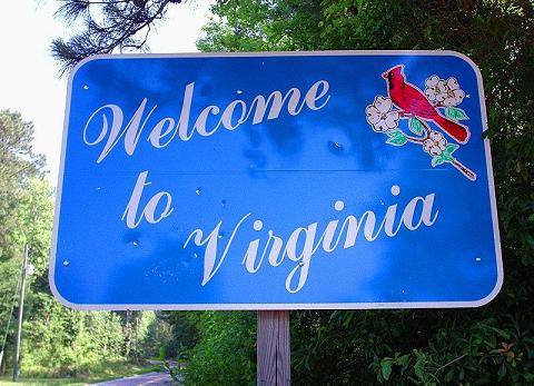 welcome to virginia road sign