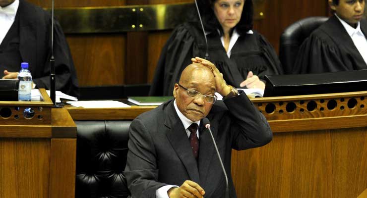 South African President Jacob Zuma no confidence vote