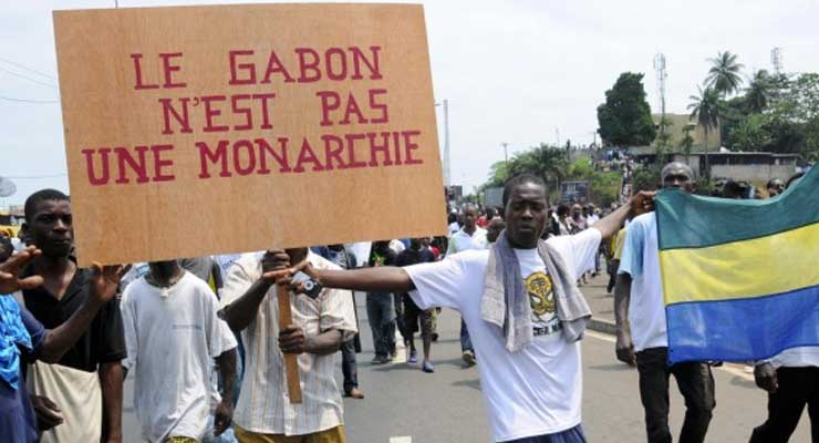 Gabon voters protest results