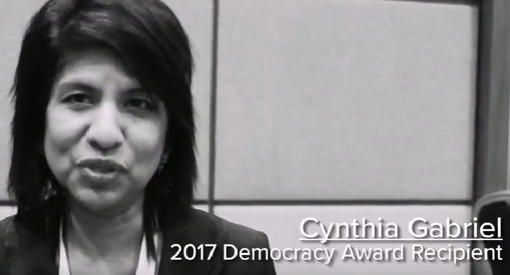 Cynthia Gabriel NED’s 2017 Democracy Award