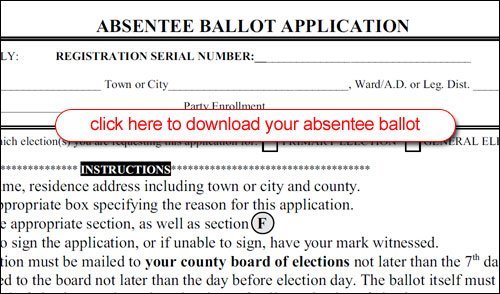connecticut approve absentee voting ballot