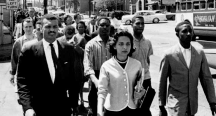 Diane Nash March With George Bush