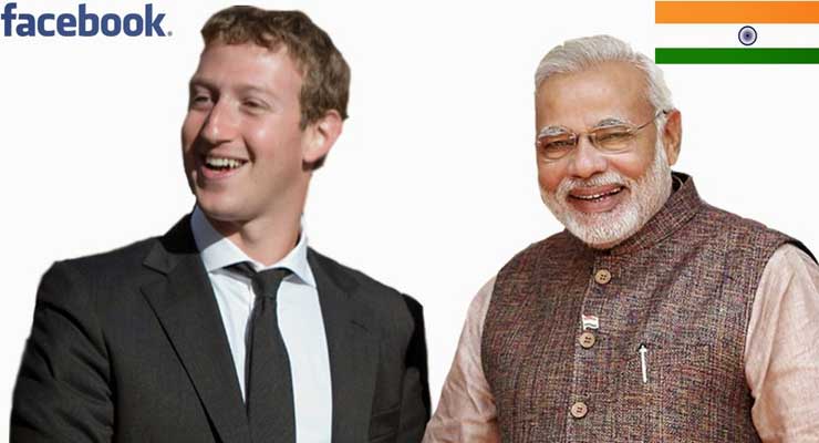 Modi and Zuckerberg