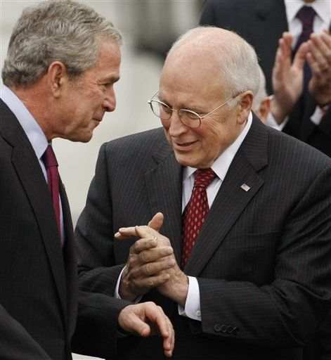  Vice President Dick Cheney applauds President Bush