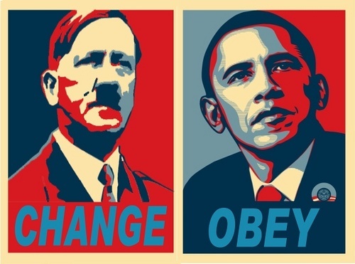 conservative blog's anti-Obama graphics hitler change obey graphic