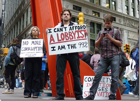 occupy wall street protest lobbyist corruption