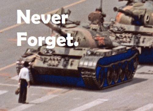 Hong Kong Tiananmen Protest massacre tank man never forget