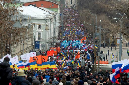 Opposition March in Moscow Streets