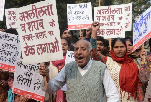 New Delhi India protests over women's rights