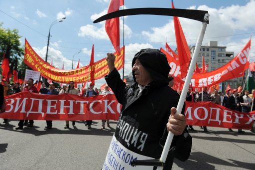 Moscow protest targets Russia dictatorship in capital